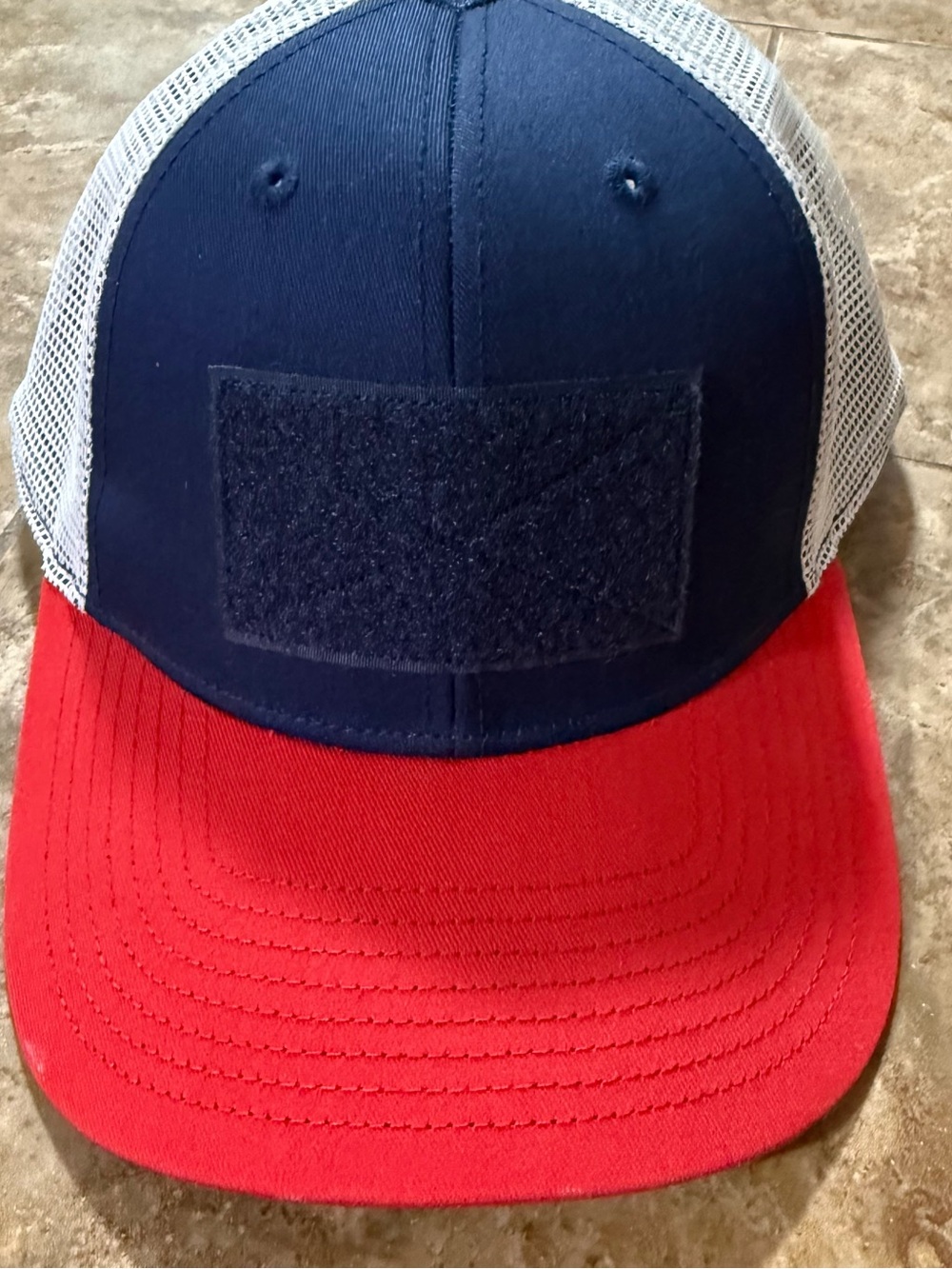 5.11 Navy and Red Mesh Trucker Hat with Patch Front